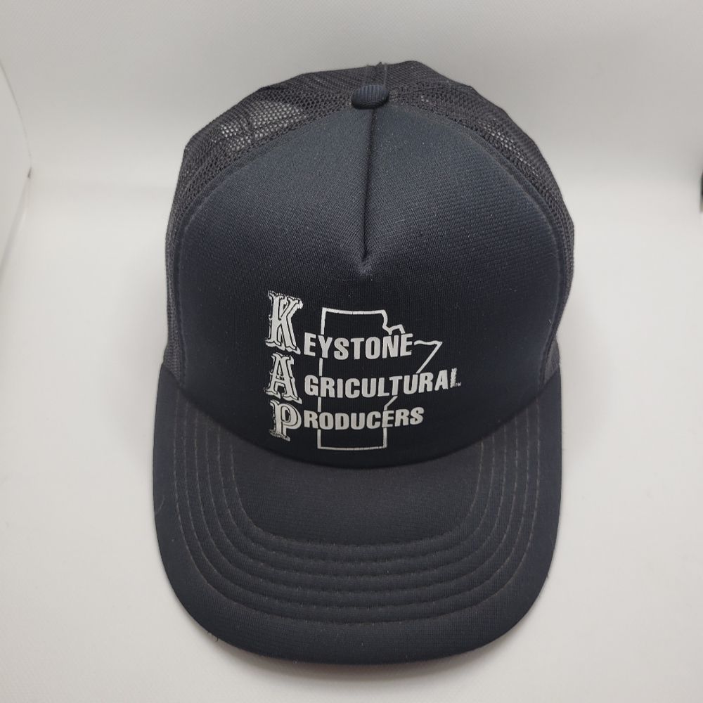 Vintage Trucker Hat Kayjet Foam Mesh Black Snapback Cap Keystone Ag Producers